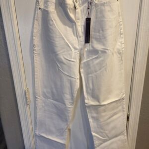 Gloria Vanderbilt Off-White Straight Leg Jeans